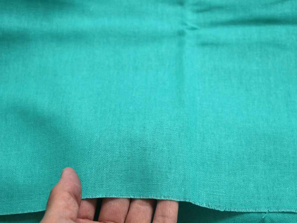 50*140 cm Jazero Modré Šaty Shirt Materiál Mäkké Prírodné Ľanové plátno Bavlnené Tkaniny Pre Šitie Obrázok 5