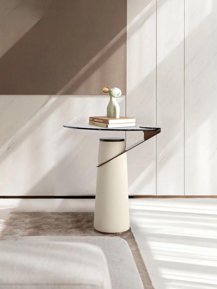 Svetlo luxusný sklenený konferenčný stolík obývacia izba domácnosti, malé čajové tabuľka siete celebrity minimalistický moderné kolo čaj stôl Obrázok 4