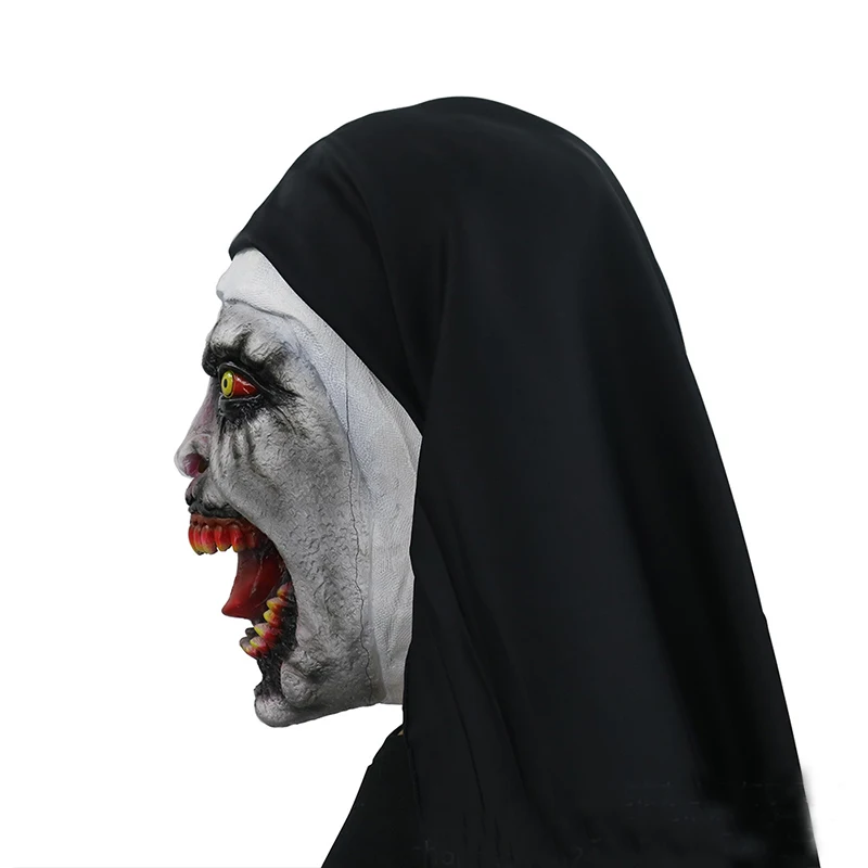 Na Kúzelnícke 2 Mníška Maska Halloween Strašidelné Zväzok Ženský Duch Tvár Vedúci Vtipálek Strana Dodávky Obrázok 0
