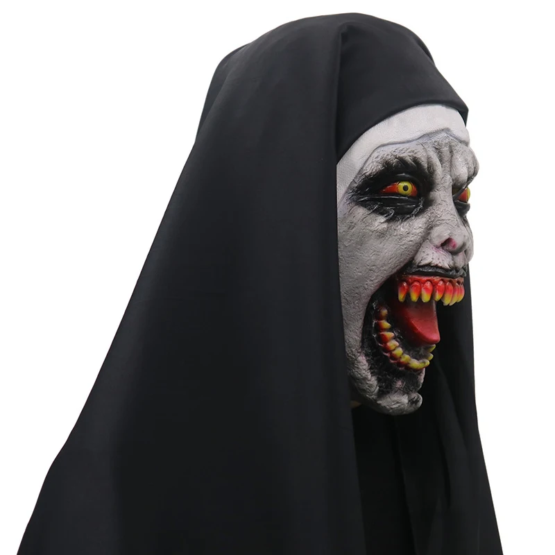 Na Kúzelnícke 2 Mníška Maska Halloween Strašidelné Zväzok Ženský Duch Tvár Vedúci Vtipálek Strana Dodávky Obrázok 2