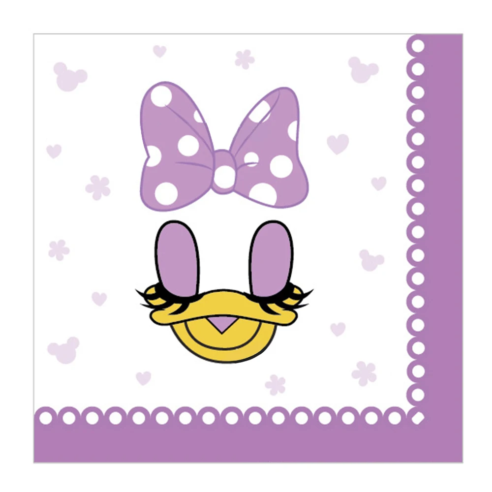 Nové Disney Ružová Fialová Minnie Mouse Baby Girl Krst Party Dekorácie Dievča Prospech Jednorázový Riad Narodeninovej Party Supplie Obrázok 1
