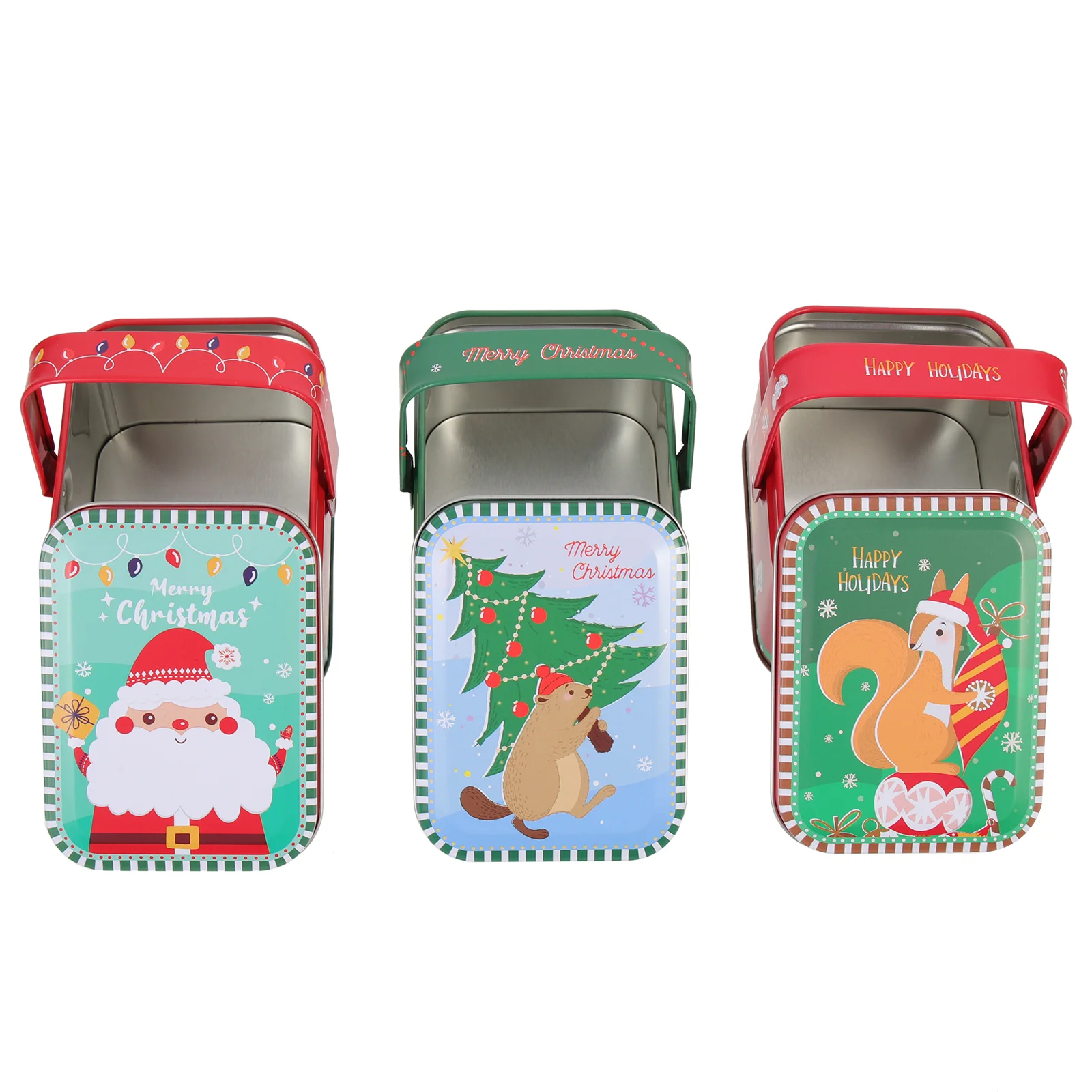 Vianočný Darček Plechovky Candy Box Plech Prípade Storagecontainer Môžete Jar Občerstvenie Kovov Strana Hniezdenie Pohárov Cookie Holdercartoon Obrázok 0