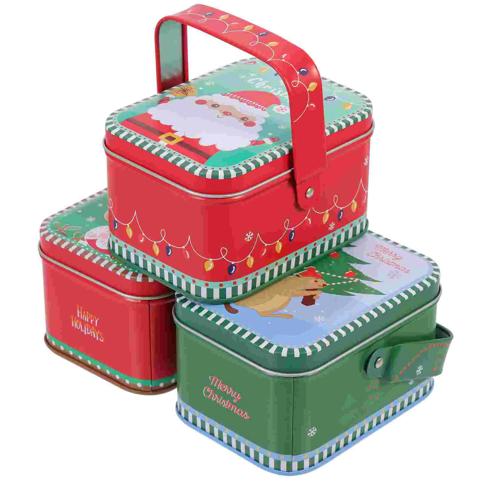 Vianočný Darček Plechovky Candy Box Plech Prípade Storagecontainer Môžete Jar Občerstvenie Kovov Strana Hniezdenie Pohárov Cookie Holdercartoon Obrázok 3