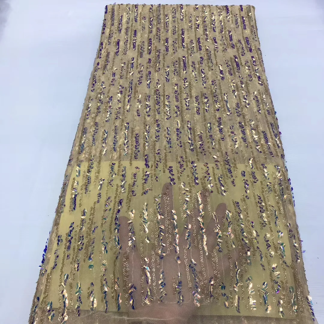 Africké sequin čipky textílie 2021 vysoko kvalitnej čipky, výšivky francúzskej čipky textílie svadobné svadobné šaty Nigéria čipky textílie J4038 Obrázok 0