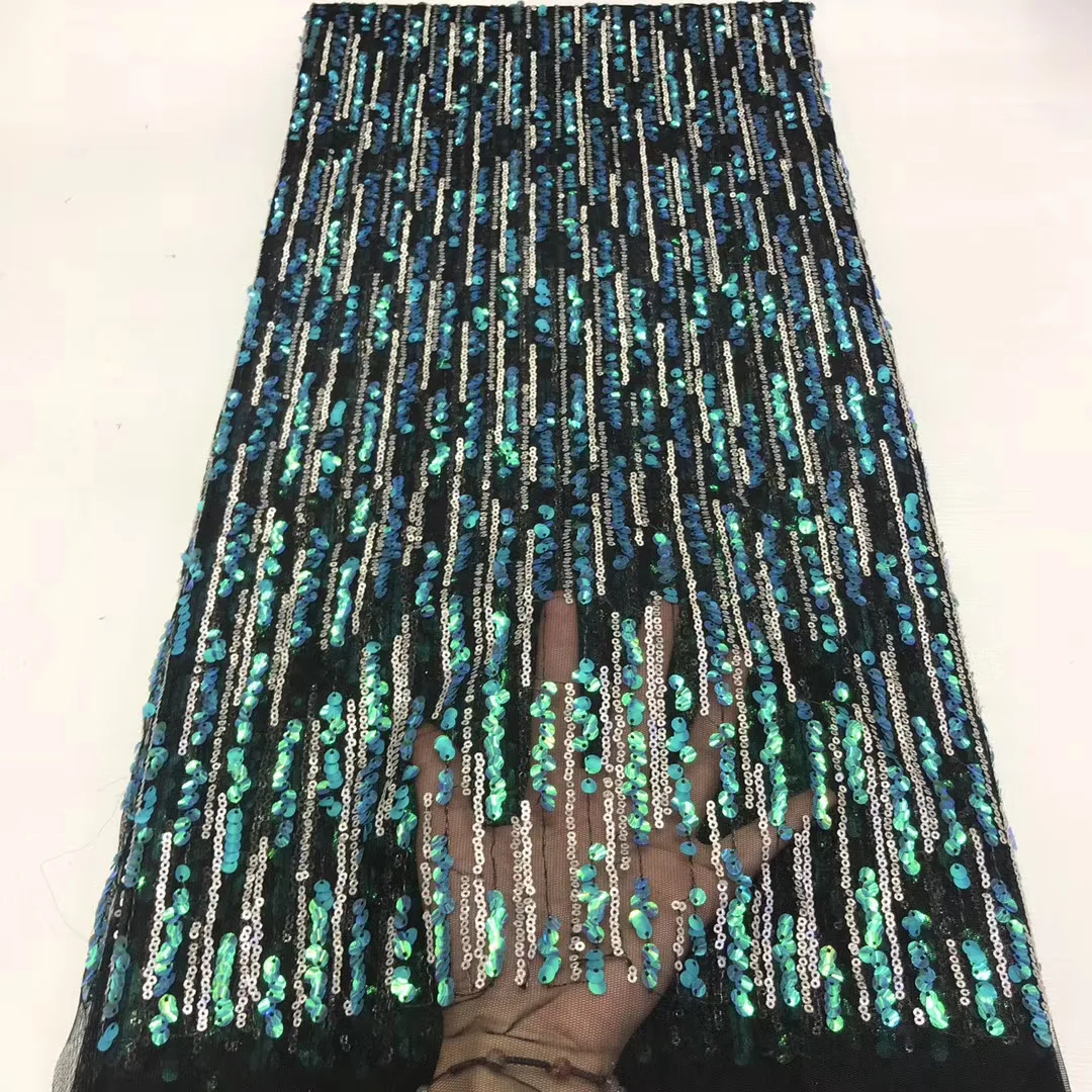 Africké sequin čipky textílie 2021 vysoko kvalitnej čipky, výšivky francúzskej čipky textílie svadobné svadobné šaty Nigéria čipky textílie J4038 Obrázok 1