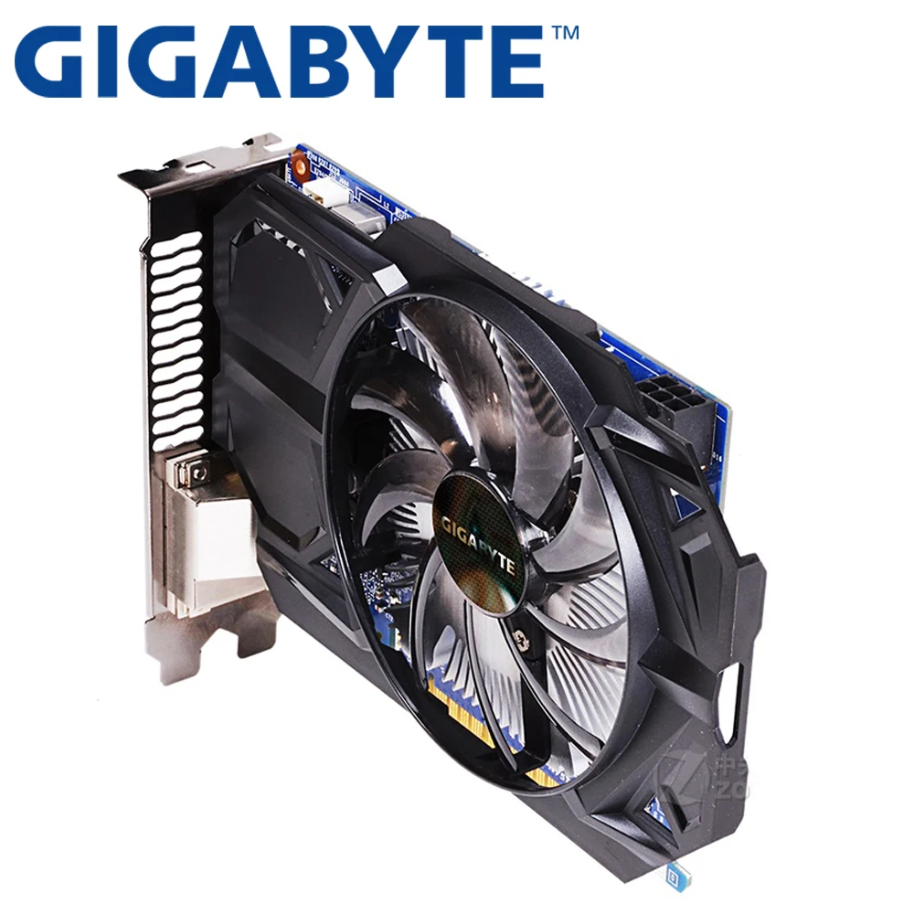 Pôvodné GIGABYTE GTX 750Ti 2GB grafických Kariet, 128Bit GDDR5 Grafická Karta nVIDIA Geforce GTX750 Ti 2G Hdmi, Dvi, VGA Karty Používané Obrázok 0