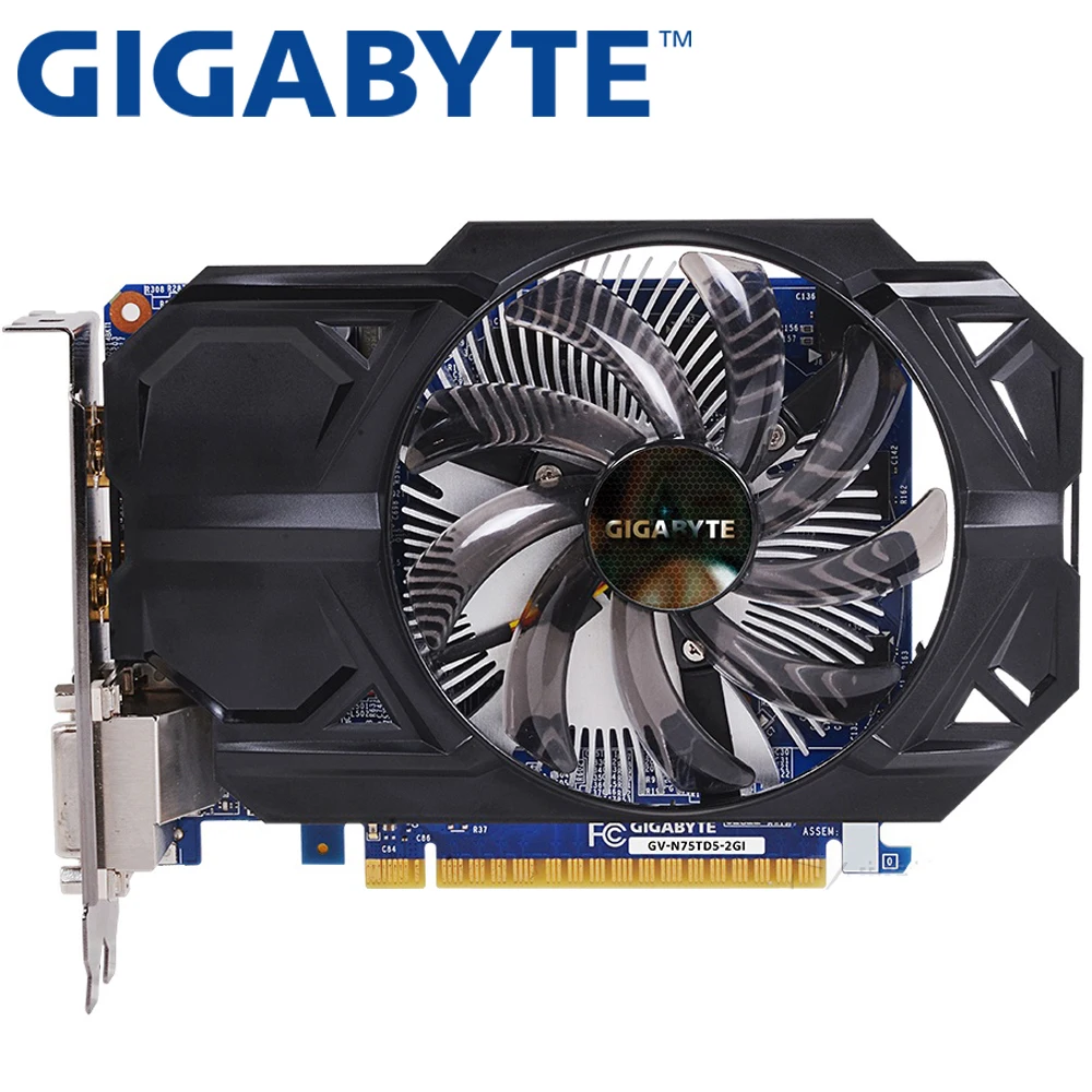 Pôvodné GIGABYTE GTX 750Ti 2GB grafických Kariet, 128Bit GDDR5 Grafická Karta nVIDIA Geforce GTX750 Ti 2G Hdmi, Dvi, VGA Karty Používané Obrázok 4