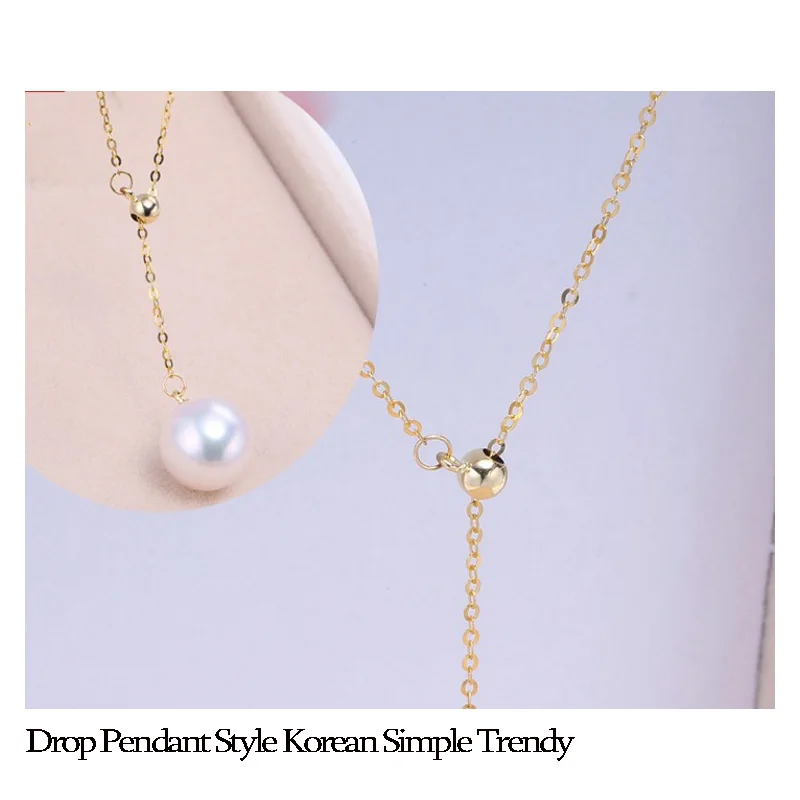 MADALENA SARARA AAA Morské Perlový Náhrdelník Jednoduchá Krása Pearl Šperky 7-7.5 mm morskej vody Pearl Prívesok Reťazca Ženy Náhrdelník Obrázok 1