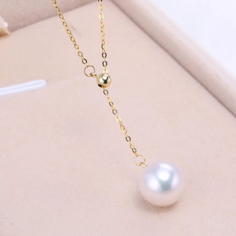 MADALENA SARARA AAA Morské Perlový Náhrdelník Jednoduchá Krása Pearl Šperky 7-7.5 mm morskej vody Pearl Prívesok Reťazca Ženy Náhrdelník Obrázok 2