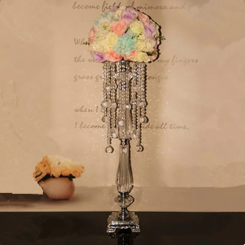 Crystal Korálky Luster Crystal Dekorácie, bytové Doplnky 70 cm Kvet Stojí Váza Svadobné Zdvorilosti a Dary Crystal Vrchol Obrázok 3
