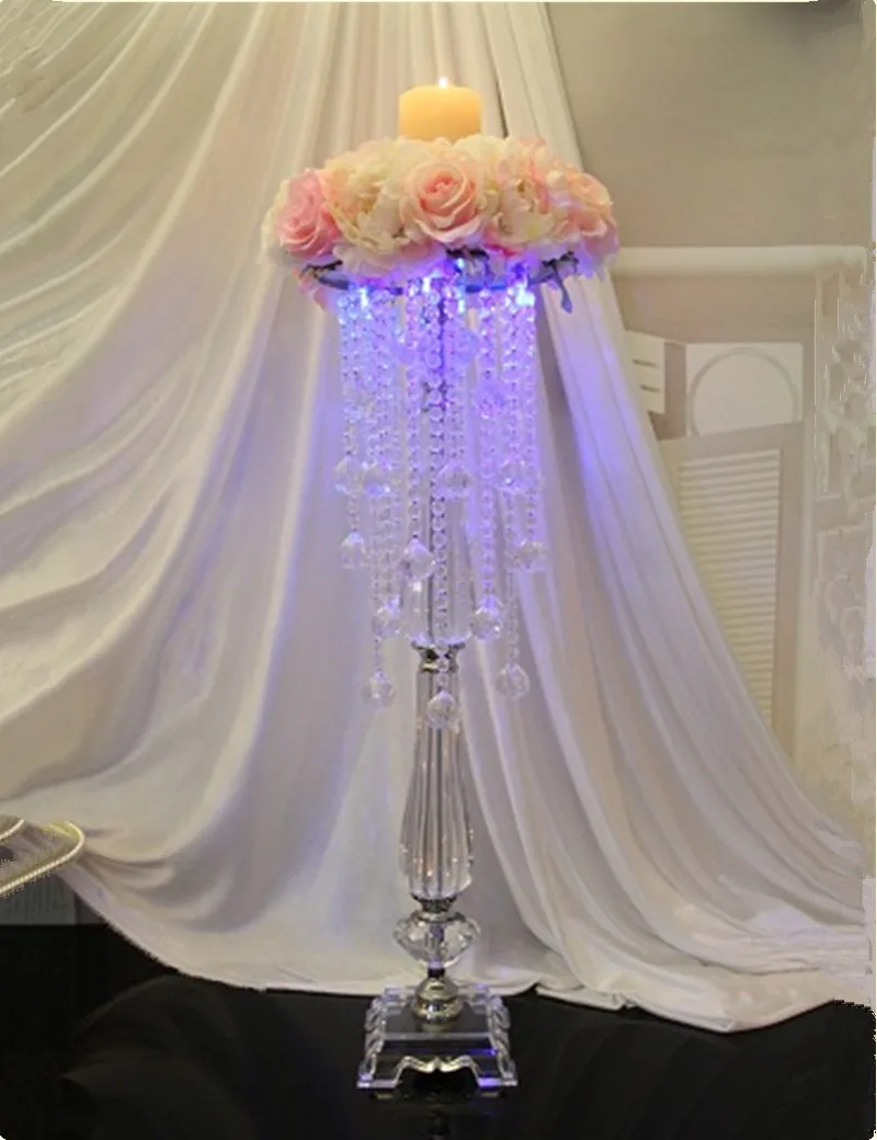 Crystal Korálky Luster Crystal Dekorácie, bytové Doplnky 70 cm Kvet Stojí Váza Svadobné Zdvorilosti a Dary Crystal Vrchol Obrázok 4