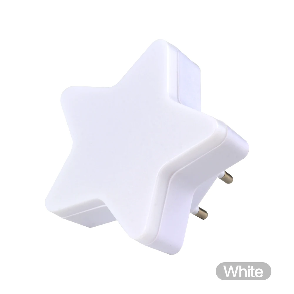 10Pcs/veľa Mini Star LED Nočné Svetlo senzorov Nástenné svietidlo US/EU Plug Obrázok 1