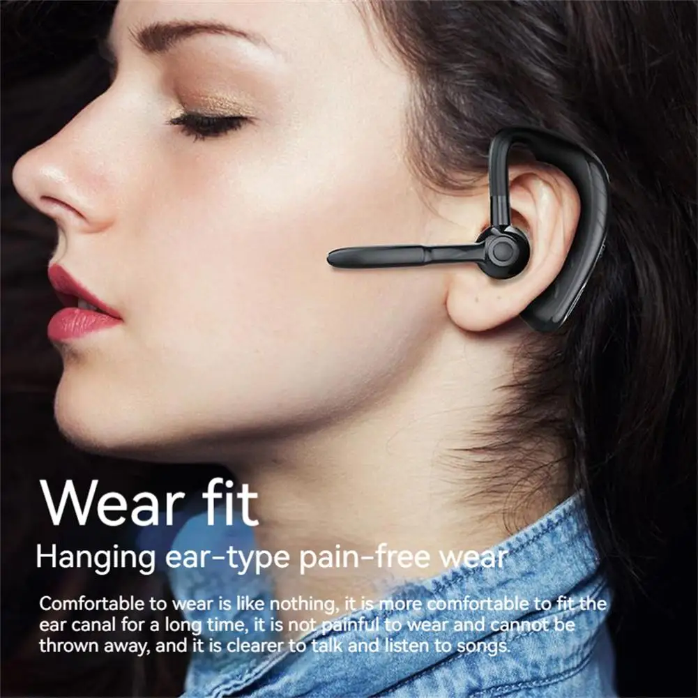 Ucho Business Handsfree Headset HIFI Zvuk-aktivované Bezdrôtové Bluetooth Slúchadlá Digitálny Displej S Mic Športové Slúchadlá Obrázok 0