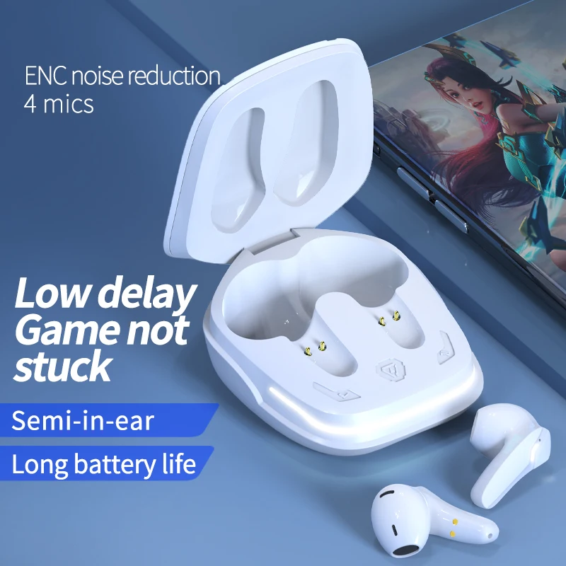TONLISH Nové F69 Bluetooth 5.2 Bezdrôtové Slúchadlá In-Ear Stereo Slúchadlá Nepremokavé Nízke Hra Latencie HD Dvojitý Mikrofón ENC Headsety Obrázok 5