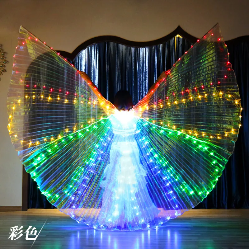 Nový Štýl Farebné Fáze Výkonu Prop LED Krídla, Brušný Tanec Príslušenstvo Dievčatá LED Krídla Kostým LED Motýlích Krídel Obrázok 3