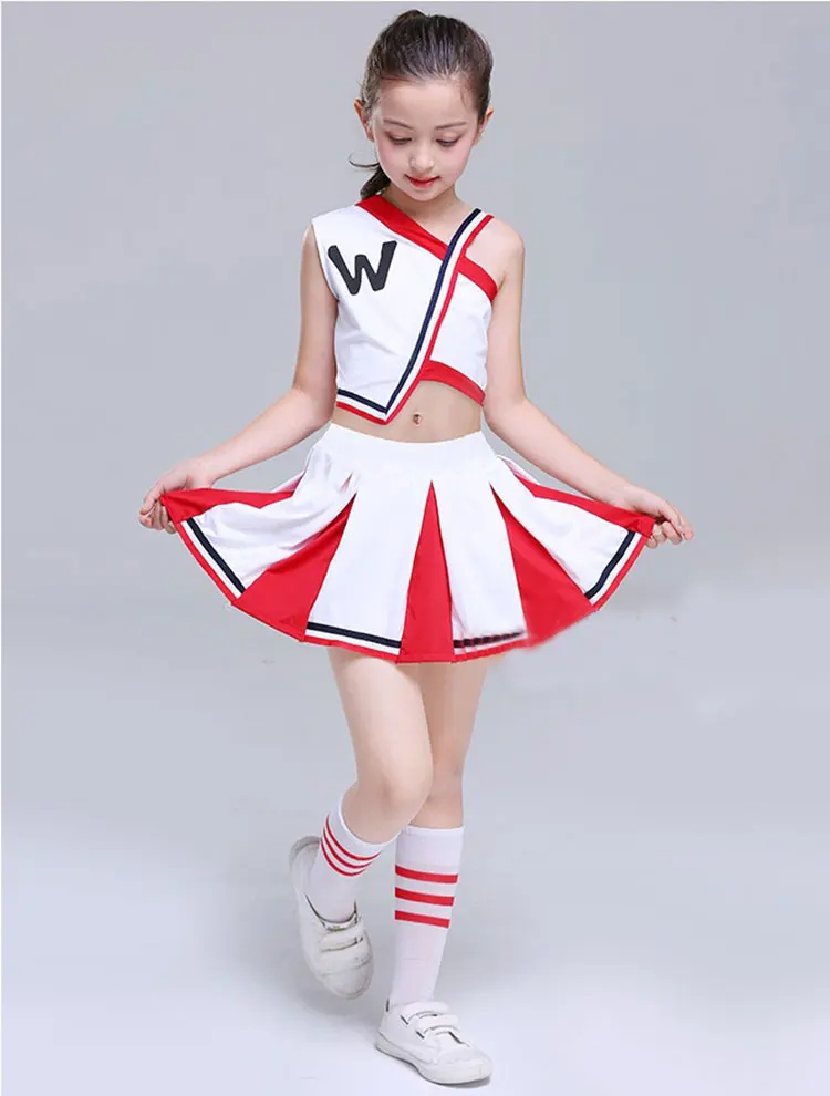 Dievča Roztlieskavačky Uniformy Deti Fandiť Tímu Vyhovuje Dievčatá Cheerleading Uniformy G Voľné Cvičenie Vyhovovali Študentskej Súťaži Oblek Obrázok 1