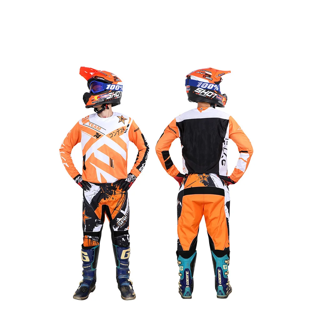 Motocross Dres a Nohavice dieťa, detské oblečenie veľký chlapec dievča chlapec študent racing suit výstroj nastaviť Priedušná Off-road MX Obrázok 2