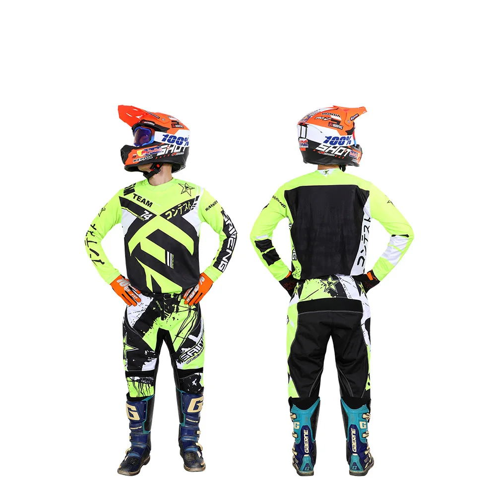 Motocross Dres a Nohavice dieťa, detské oblečenie veľký chlapec dievča chlapec študent racing suit výstroj nastaviť Priedušná Off-road MX Obrázok 4