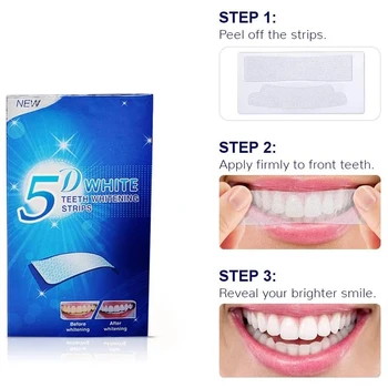 14pcs 5D Bieliace Gél Pásy Bielej Zubov Zubné Okno Auta Ústna Hygiena, Starostlivosť o Pás Pre Falošné Zuby Dyhy Zubár Prípade Sady