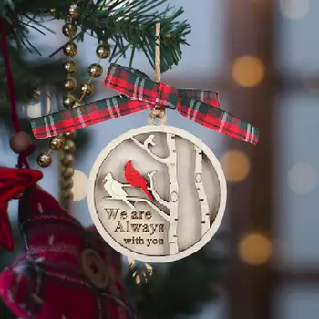 1pc Drevené Vianočné Ozdoby 3D Vrstvené Drevo Ornament Pamätník Ozdoby Tlačené Sme Vždy S Vami Navidad 2023