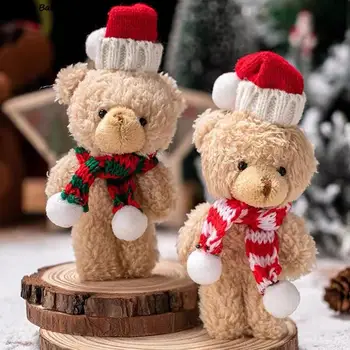 1Pc Roztomilý Plyšový Medveď Bábika DIY Kytice Materiálov Ornament Zvierat Šatku Medveď Mäkká plyšová Vianočný Stromček Tortu Domova