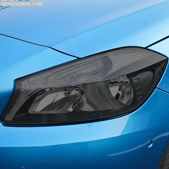 2 Ks Auto Svetlometu Ochranný Film Údené Čierny Odtieň Zábal Vinyl Transparentné TPU Nálepky Na Mercedes Benz Triedy W176 A45 AMG