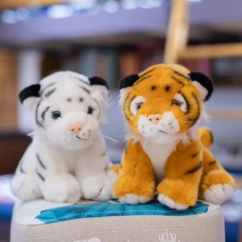 20 cm Mäkké Roztomilý Simulácia Tiger, Leopard, Lev Pes Panda Plyšové Hračky, Plyšové Krásne Zvieratá Vankúš Bábika Pre Dievča Chlapec Narodeninám