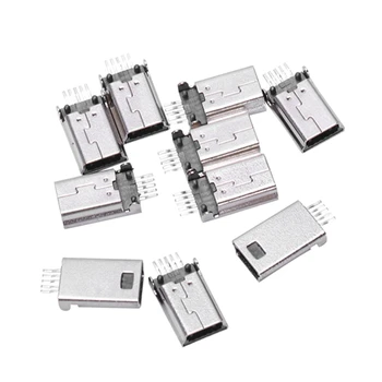 20 Ks Mini USB Typu B Konektor Samec 180 Stupeň 5-Pin SMD SMT Spájky Jack Konektor
