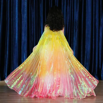 2019 Deti, Tanečné Oblečenie Výkon Rekvizity, Brušný Tanec Príslušenstvo Egyptský Krídla Non-Štrbinové Isis Krídla Transparentné Multicolour