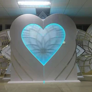 2022 Krásne Srdce Vzor S Led Svetlom Kulisou Pre Svadobné