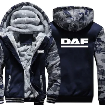 2022 nové zimné zahustiť teplé hoodies muži/ženy truck fanúšikov značky daf bežné sveter fleece bunda s kapucňou mužský kabát