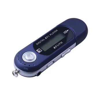 2323 LSM Mini USB MP3 Prehrávač Hudby, Digitálny LCD Displej Podpora 32 GB TF Kariet & FM Rádio S Mikrofónom Black Blue Mp3 Prehrávač