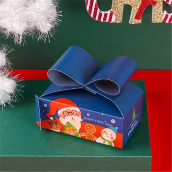 30 Ks/veľa Vianočné Cukrovinky Box detské Vianočné darčeky Box Koláče A Pečivo Pečiva Papierové Vianočné Luk Box Dekorácie Papier