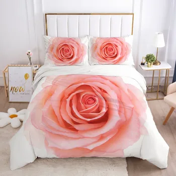 3D Nordic Kvety Dizajn posteľná bielizeň Sady Obliečky Sady Cumlík Posteľ Set Prikrývka Kryt Kráľ, Kráľovná Plnej Veľkosti bytový Textil