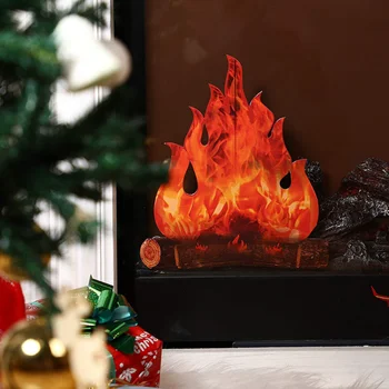 3D Plameň Copperplate Kartón Halloween Ohňa Čínsky Nový Rok Plameň Dekorácie, Veľkonočné, Vianočné Ručné Atmosféru Požiaru