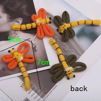 4Pcs 5.5*6,5 cm Ručne vyrábané Kvety Dragonfly Appliques Pre DIY Baby Vlasy Klip pokrývku hlavy Remesiel Dekor Ornament Príslušenstvo TH026