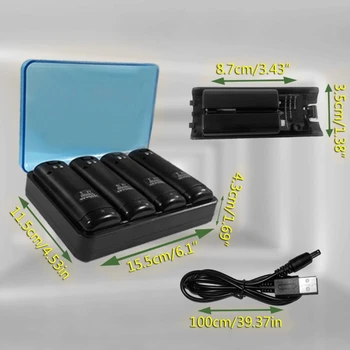 4Port Inteligentné Nabíjačky Nabíjací Dok Nabíjateľné Batérie forWii/Wii UController