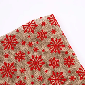 50x150cm Vianočné Vzor Bavlnené A Ľanové Tkaniny DIY Patchwork Oblečenie Vankúš Bábiky Materiály, Príslušenstvo