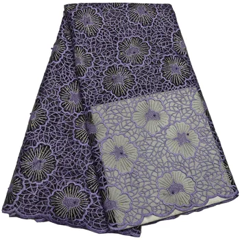 (5yards/pc) Vysoká kvalita Afriky tylu čipky textílie svietiace vlákna vyšívané francúzsky čistý čipky textílie na spoločenské šaty FLP809