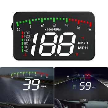 A900 Auto HUD OBD RPM Meter Head-Up Display, Auto Príslušenstvo Multi-Displej Auto Digitálne Otáčky Motora ot / MIN Teplota Vody