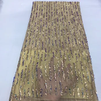 Africké sequin čipky textílie 2021 vysoko kvalitnej čipky, výšivky francúzskej čipky textílie svadobné svadobné šaty Nigéria čipky textílie J4038