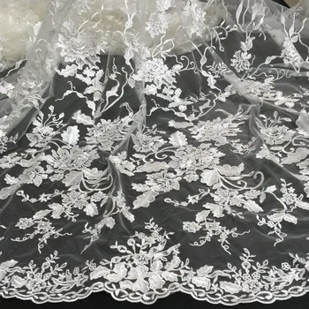 Africké Čipky Textílie 2021 Vyšívané Flitrami Nigérijský Šnúrky Textílie Svadobné Kvalitné Francúzske Tylu Čipky Textílie Na Svadby, W010