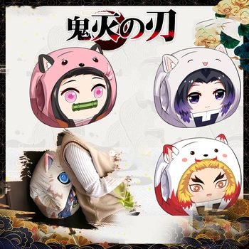 Anime Démon Vrah: Kimetsu č Yaiba Ručné Teplejšie Obliečky na Vankúš Zimné Plnené Plyšové Hračky Tanjirou Nezuko Cosplay Strane Opierky