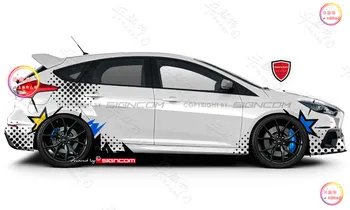 Auto samolepky PRE Ford Focus Fiesta telo vzhľad úpravy osobné vlastné športové preteky obtlačky film