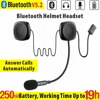Bluetooth 5.0 T2 Motocykel Intercom Moto Prilba Headset 2.4 Ghz Hands-Free Vodotesný, Anti-Interferencie Mp3 Reproduktor