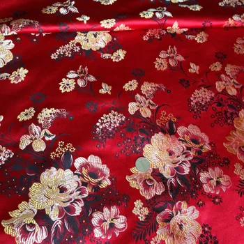 Brocade Cheongsam Lesklej Tkaniny Pivónia Dávnych Kimono Cosplay Oblečenie Vankúš Záclony