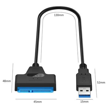 Congdi USB SATA 3 Kábel Sata Do USB 3.0 Adapter AŽ 6 gb / S, Podpora 2,5 Palca Externé SSD HDD Pevný Disk 22 Pin Sata III A25