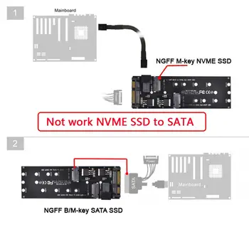CYSM 22Pin SATA Adaptér SFF-8643 M. 2 U2 Auta NGFF M-Key Tenká SAV NVME PCIe SSD SATA SSD Adaptér na Doske