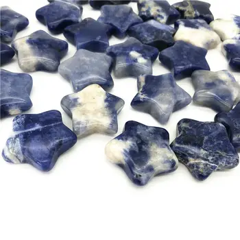 Drop Shipping 1PC Prírodné Modré Sodalite Star Tvarované Crystal Drahokam Meditácie Liečivé Kamene Prírodné Kamene a Kryštály