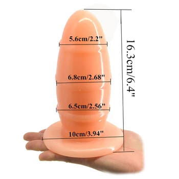 FAAK 16.3*6.8 cm Dildo Análny Plug Obrovský Zadok Plug Zátka Veľké Riti Análny Masáž Rozšírenie Sexuálne Hračky Pošvy, Konečníka Pre Mužov Sex Shop